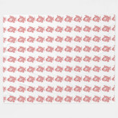 Couverture Polaire Coeur Anatomique Rouge (Devant (Horizontal))