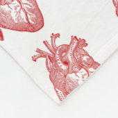 Couverture Polaire Coeur Anatomique Rouge (Coin)
