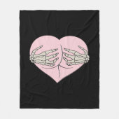 Couverture Polaire Coeur Butt Hug Skeleton Mains Classique (Devant)