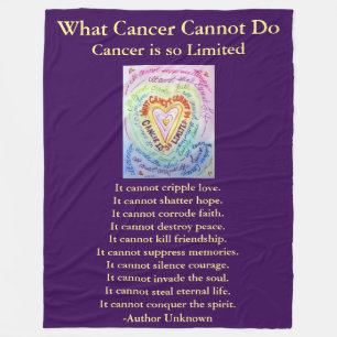 Couverture Polaire Coeur Ce que le cancer ne peut pas faire Couvertur