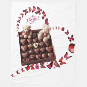 Couverture Polaire Cœur d'amour