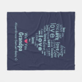 Couverture Polaire Coeur d'amour de typographie "nous vous aimons" (Devant (Horizontal))