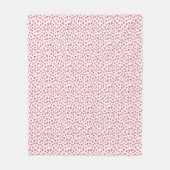 Couverture Polaire Coeur d'amour rose mignon motif (Devant)