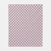 Couverture Polaire coeur d'amour rose pastel violet pois motif (Devant)