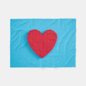 Couverture Polaire Coeur d'amour rouge (Devant (Horizontal))