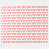 Couverture Polaire Coeur d'aquarelle rose motif (Devant (Horizontal))
