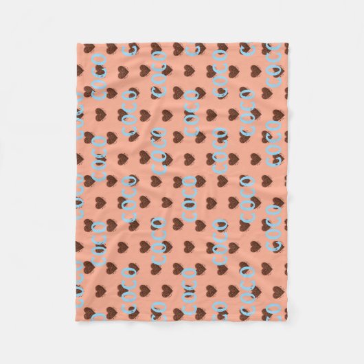 Couverture Polaire Cœur de café (Devant)