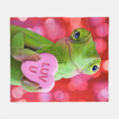Couverture Polaire Cœur de Caméléon (Amour toi) (Devant (Horizontal))