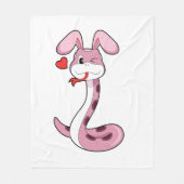 Couverture Polaire Coeur de lapin serpent (Devant)
