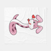 Couverture Polaire Coeur de lapin serpent (Devant (Horizontal))