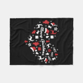 Couverture Polaire Coeur de Noël Joyeux Noël Noël Noël Noël Reindeer (Devant (Horizontal))