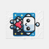 Couverture Polaire Coeur de tenue de robot mignon - Amour adorable et (Devant (Horizontal))