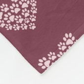 Couverture Polaire Coeur d'empreinte (Coin)