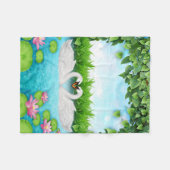 Couverture Polaire Coeur des cygnes (Devant (Horizontal))