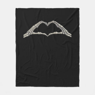 Couverture Polaire Coeur des mains osseuses actif