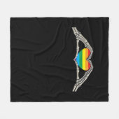 Couverture Polaire Coeur des mains osseuses actif (Devant (Horizontal))