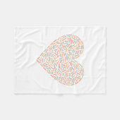 Couverture Polaire Coeur doux | Saupoudrer bébé (Devant (Horizontal))