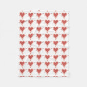 Couverture Polaire Coeur Et Flèche-Rouge (Devant)