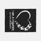 Couverture Polaire Coeur Je Suis Un Combat Dyslexie Sensibilisation (Devant (Horizontal))