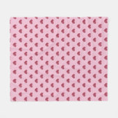 Couverture Polaire Coeur Lil' amour rouge rose Faux Fuzzy Design (Devant (Horizontal))