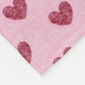 Couverture Polaire Coeur Lil' amour rouge rose Faux Fuzzy Design (Coin)