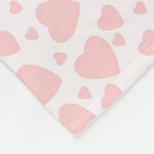 Couverture Polaire coeur Pale Pinkcute (Coin)