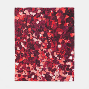 Couverture Polaire Coeur Parties scintillant rouge : Texture minimali