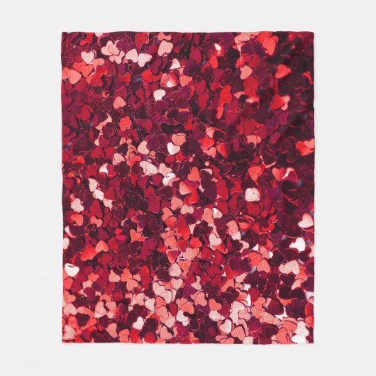 Couverture Polaire Coeur Parties scintillant rouge : Texture minimali (Devant)