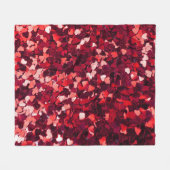 Couverture Polaire Coeur Parties scintillant rouge : Texture minimali (Devant (Horizontal))