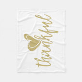 Couverture Polaire coeur reconnaissant action de grâces (Devant)