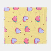 Couverture Polaire Coeur rose et pourpre (Devant (Horizontal))