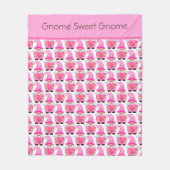 Couverture Polaire Coeur rose Gnomes de bois Aimer Saint-Valentin (Devant)