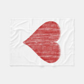 Couverture Polaire Coeur rouge affligé (Devant (Horizontal))