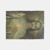 Couverture Polaire Coeur sacré d'intronisation de Jésus (Devant (Horizontal))