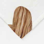 Couverture Polaire Cœur Tissé Marron Rustique Anniversaire (Coin)