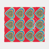 Couverture Polaire Coeur valentin multicolore Thunder_Cove (Devant (Horizontal))