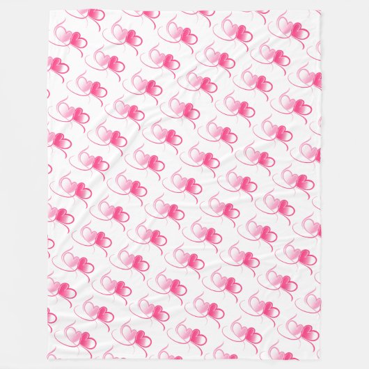 Couverture Polaire Coeurs (Devant)
