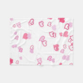 Couverture Polaire Coeurs (Devant (Horizontal))