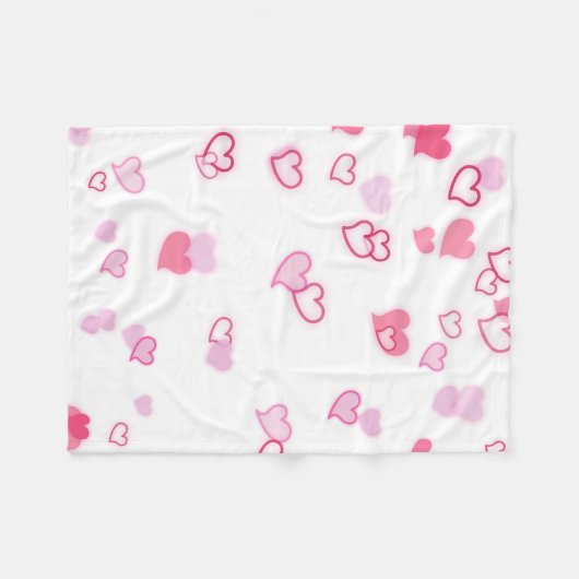 Couverture Polaire Coeurs (Devant (Horizontal))