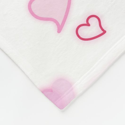 Couverture Polaire Coeurs (Coin)