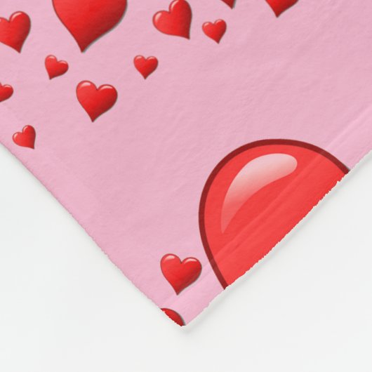 Couverture Polaire Coeurs (Coin)