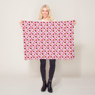 Couverture Polaire Coeurs