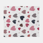 Couverture Polaire Coeurs 3 (Devant (Horizontal))