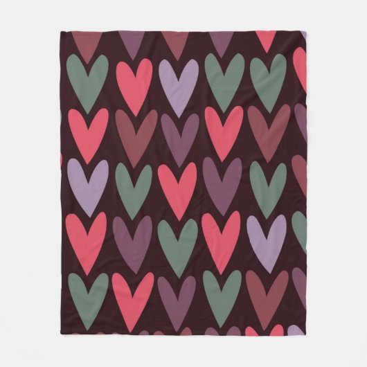 Couverture Polaire Coeurs 6 (Devant)