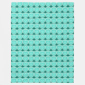 Couverture Polaire Coeurs Abstraits modernes - Aqua et Turquoise (Devant)