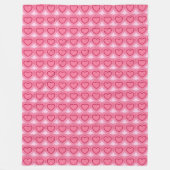 Couverture Polaire Coeurs Abstraits modernes - Azalea rose (Devant)