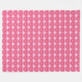 Couverture Polaire Coeurs Abstraits modernes - Azalea rose (Devant (Horizontal))