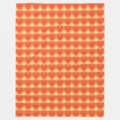 Couverture Polaire Coeurs Abstraits modernes - Mandarin Orange (Devant)