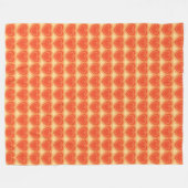 Couverture Polaire Coeurs Abstraits modernes - Mandarin Orange (Devant (Horizontal))