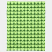 Couverture Polaire Coeurs Abstraits modernes - Vert citron vert (Devant)
